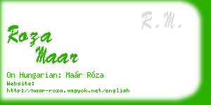 roza maar business card