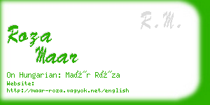 roza maar business card